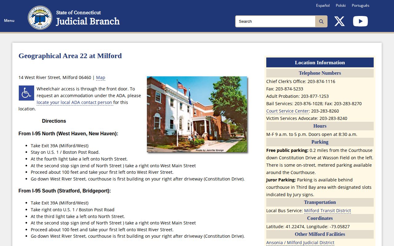 West Haven arrest record court route at GA 22 Milford