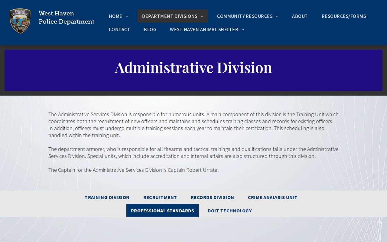 West Haven Police Department arrest record request and booking photo access page